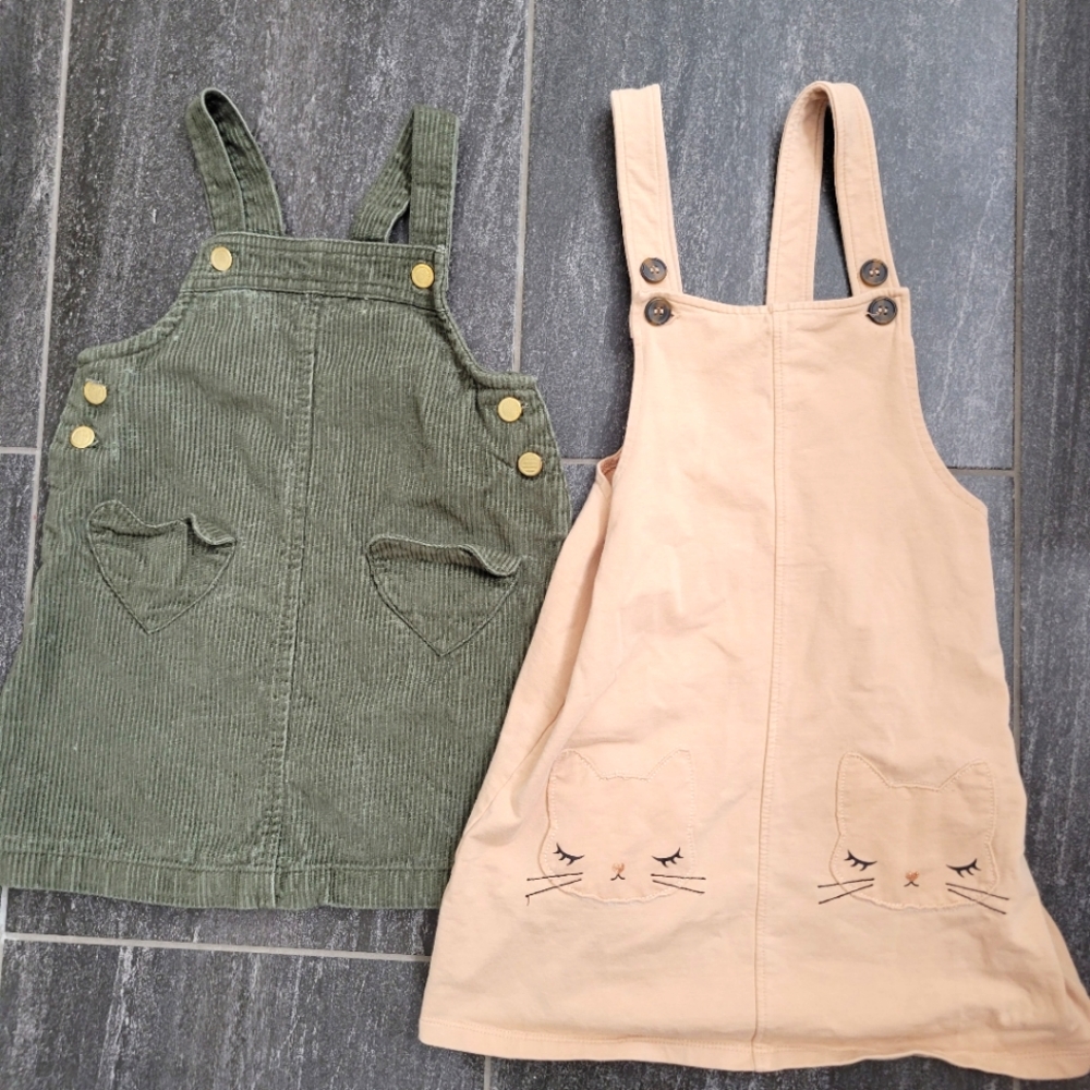 Toddler Girl overall dress set/bundle size 4T